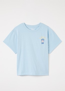 Levi's Meisjes Boba T-shirt met front- en backprint in de kleur Lichtblauw, maat: 6A=116
