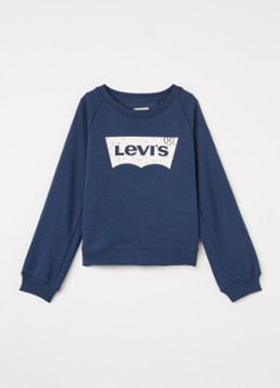 Levi's Meisjes Sweater met logoprint in de kleur Indigo, maat: 14A=164
