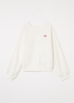 Levi's Meisjes Meet and Greet sweater met logo in de kleur Gebroken wit, maat: 14A=164