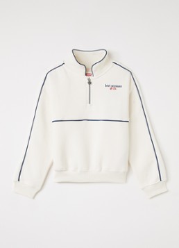 Levi's Meisjes Meet and Greet sweater met logo in de kleur Gebroken wit, maat: 14A=164