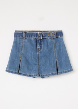 Levi's Meisjes Mini broekrok van denim in de kleur Indigo, maat: 14A=164
