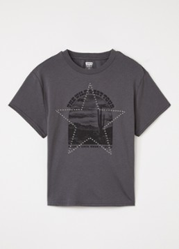 Levi's Meisjes T-shirt met print in de kleur Donkergrijs, maat: 6A=116