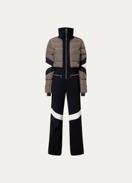 Fusalp Dames Clarisse slim fit skipak met ritszakken in de kleur Donkerbeige, maat: 38