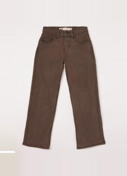 Levi's Jongens 578 wide leg jeans met gekleurde wassing in de kleur Donkerbruin, maat: 12A=152
