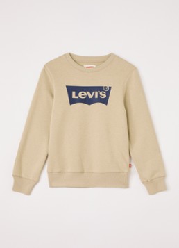 Levi's Jongens Sweater met logoprint in de kleur Beige, maat: 14A=164