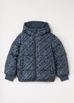Levi's Jongens Gewatteerd jack met logoprint in de kleur Antraciet, maat: 14A=164