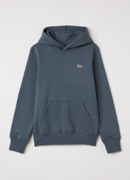 Levi's Jongens Hoodie met logoborduring in de kleur Petrol, maat: 12A=152