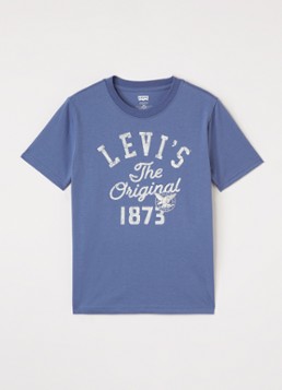 Levi's Jongens T-shirt met logoprint in de kleur Royalblauw, maat: 8A=128