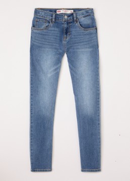 Levi's Jongens 502 slim fit jeans met medium wassing in de kleur Indigo, maat: 12A=152