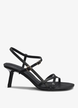 HUGO Dames Sandalette met gespdetail in de kleur Zwart
