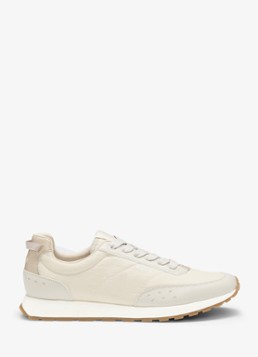 HUGO Heren Sneaker met logo in de kleur Beige