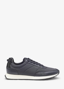 HUGO Heren Sneaker met logo in de kleur Donkerblauw