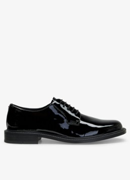 HUGO Heren Veterschoenen van lakleer met logo in de kleur Zwart