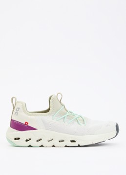 On Jongens Cloudleap sneaker met gebreid bovenwerk in de kleur Mint, maat: 29
