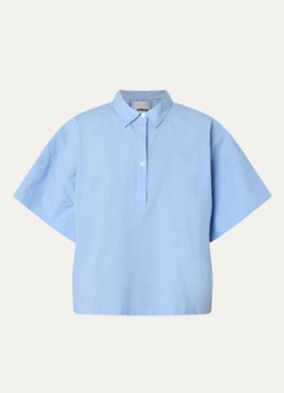 Bellerose Dames Cair tuniek met vlindermouw in de kleur Blauwgrijs