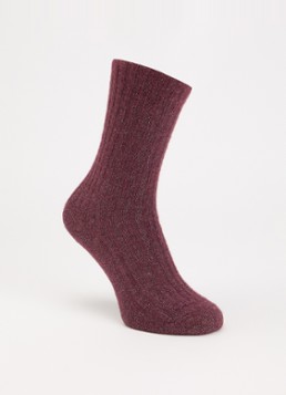 Bellerose Dames Boti sokken in aplaca wolblend met glitter in de kleur Bordeauxrood