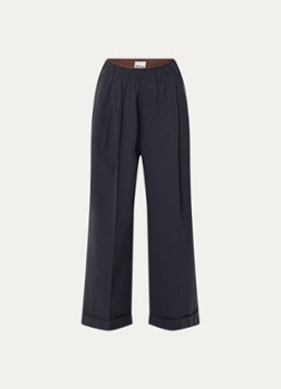 Bellerose Dames Jasha high waist wide fit broek met steekzakken in de kleur Zwart