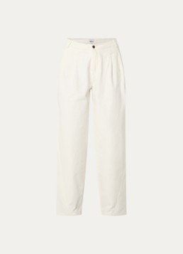 Bellerose Dames Jimi high waist wide leg jeans met gekleurde wassing in de kleur Gebroken wit