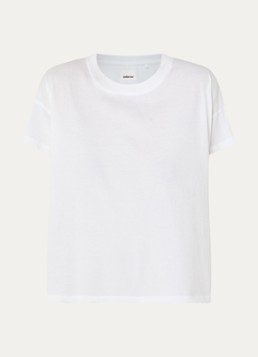 Bellerose Dames Felia oversized T-shirt met ronde hals in de kleur Wit