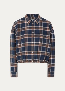 Bellerose Dames Gemma blouse met ruitdessin in de kleur Indigo
