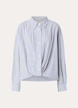 Bellerose Dames Tonny oversized blouse met streepprint in de kleur Antraciet