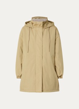Bellerose Dames Jade oversized gewatteerde parka met capuchon in de kleur Beige