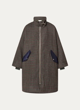 Bellerose Dames Juny mantel van wol met ruitdessin in de kleur Bruin