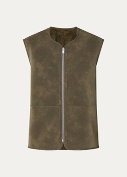 Bellerose Dames Elinor reversible bodywarmer van lamsleer in de kleur Bruin