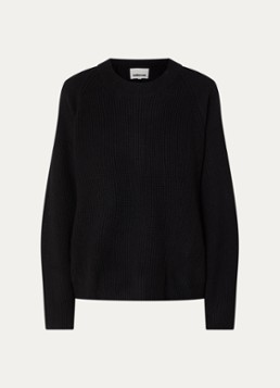 Bellerose Dames Dorou grofgebreide trui van merinowol in de kleur Zwart
