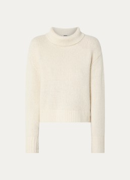 Bellerose Dames Aosat grofgebreide trui in zijdeblend in de kleur Gebroken wit