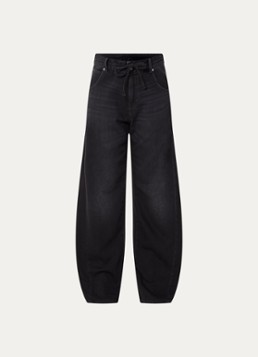Bellerose Dames Pearcy mid waist loose fit jeans met gekleurde wassing in de kleur Zwart