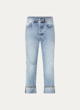 Bellerose Dames Kurt high waist tapered fit jeans met lichte wassing in de kleur Indigo