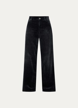 Bellerose Dames Parthe high waist wide leg jeans met gekleurde wassing in de kleur Antraciet