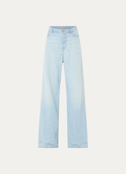 Bellerose Dames Parthe high waist wide leg jeans met lichte wassing in de kleur Indigo