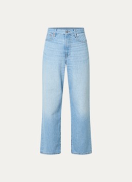 Bellerose Dames Poker high waist wide leg jeans met lichte wassing in de kleur Indigo