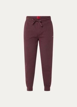 HUGO Heren Austin pyjamabroek met steekzakken in de kleur Roodbruin