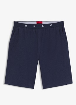 HUGO Heren Pyjamabroek met logoband in de kleur Donkerblauw