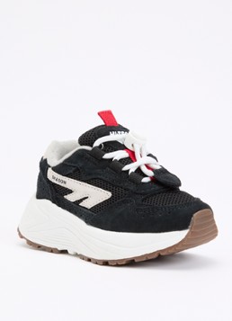 Hi-Tec Jongens HTS Shadow sneaker met suède details in de kleur Zwart, maat: 28