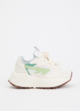 Hi-Tec Meisjes HTS Kids Shadow Lace sneaker van suède met details van mesh in de kleur Creme, maat: 21