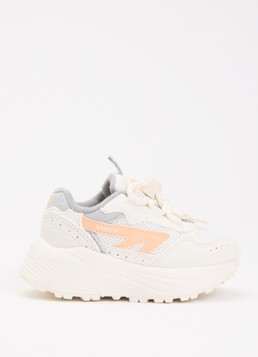 Hi-Tec Meisjes HTS Kids Shadow Lace sneaker van suède met details van mesh in de kleur Creme, maat: 21