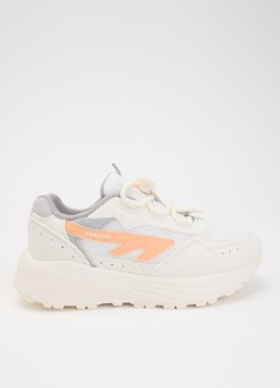 Hi-Tec Meisjes HTS Kids Shadow Lace sneaker van suède met details van mesh in de kleur Creme, maat: 23