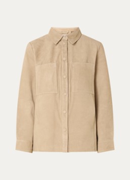 ROUGE EDIT Dames Darla jack van suède in de kleur Donkerbeige, maat: 36