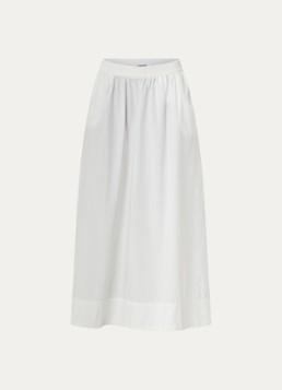 ROUGE EDIT Dames Roulinne high waist maxi rok met steekzakken in de kleur Wit, maat: 40