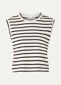 ROUGE EDIT Dames Rousarah top met streepprint in de kleur Beige, maat: L