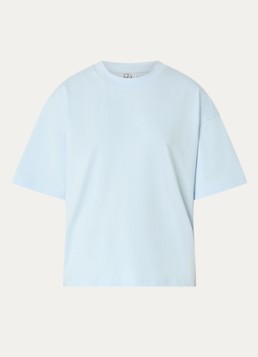 ROUGE EDIT Dames Nanna T-shirt met ronde hals in de kleur Lichtblauw, maat: M