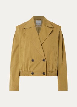 ROUGE EDIT Dames Nola trenchcoat met steekzakken in de kleur Mosterd, maat: 36