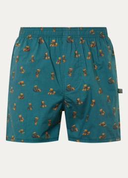 Pockies Heren Bob de Beer boxershort met print in de kleur Donkergroen, maat: M