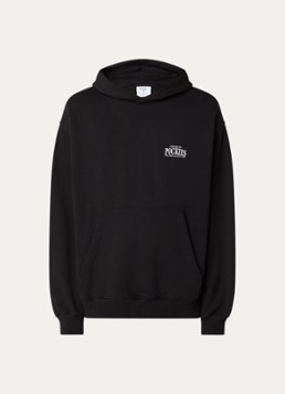 Pockies Heren Herd hoodie met logo- en backprint in de kleur Zwart, maat: XL