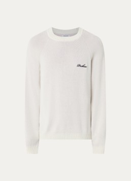 Pockies Heren Grofgebreide trui met logo- en backprint in de kleur Paars, maat: L