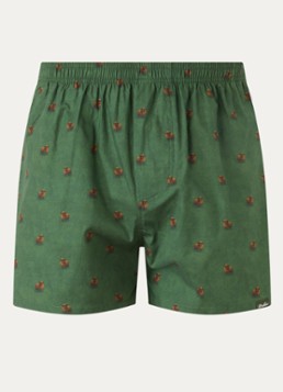 Pockies Heren Sheep boxershort met print in de kleur Legergroen, maat: L